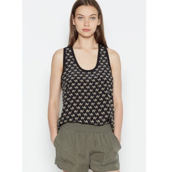 Joie Tops - ❌SOLD❌ [Joie] Silk Camel Racerback Pocket Tank Top